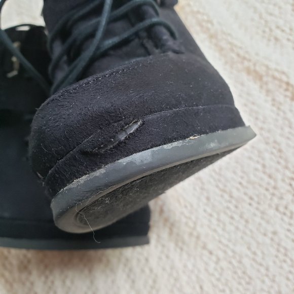 Mossimo Black Faux Suede Boots 7.5 - Picture 3 of 7